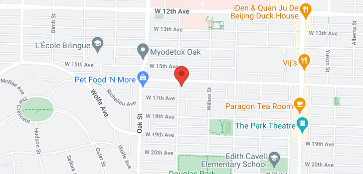 map of 13 888 W 16TH AVENUE